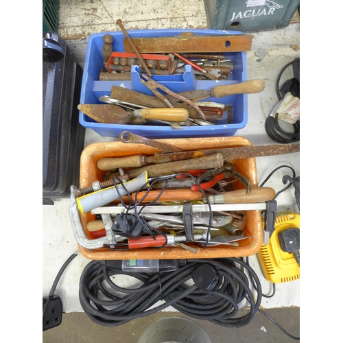 2010 - Two trays of hand tools