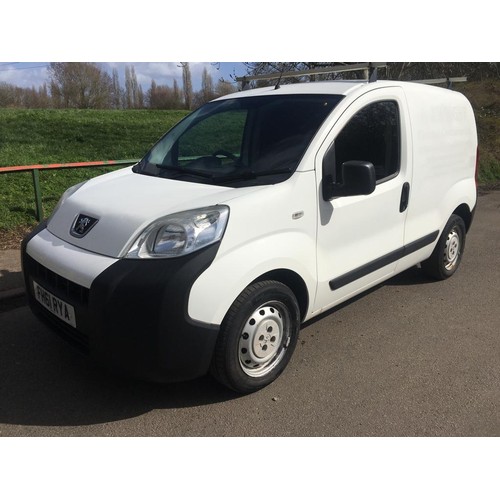 2493 - Peugeot Bipper S HDi Panel Van 2012 Diesel 1248cc FH61 RYA Recorded mileage 66,965 - on view Friday ... 