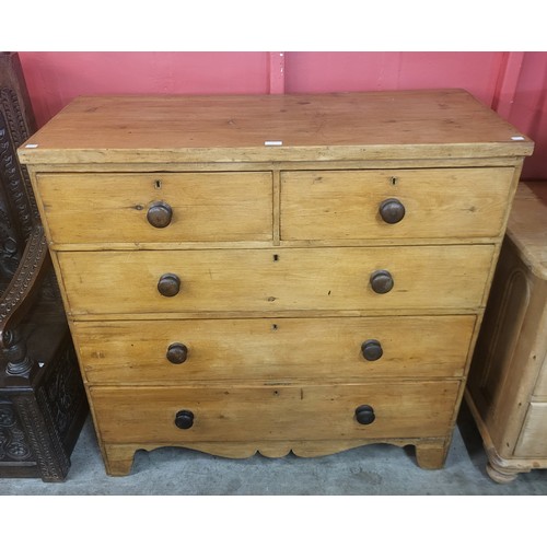 7 - A George III pine chest of drawers