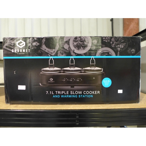 3275 - MPL Black Triple Slow Cooker (285-61) * This lot is subject to VAT