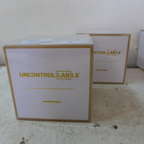 2262 - 2 100ml bottles of UncontrolLABle unisex/scent perfume boxed and unused