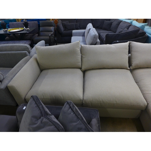 1381 - A grey upholstered RHF corner sofa