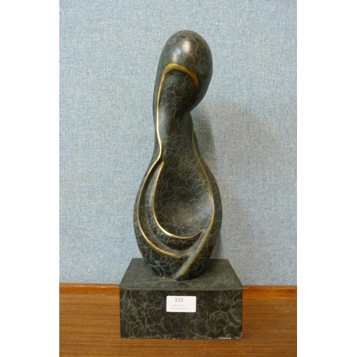 317 - An abstract bronze sculpture