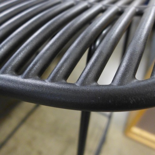 1414 - A pair of Shipley black bar stools