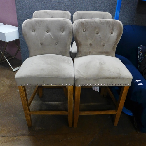 1421 - A set of four Arlo taupe bar stools