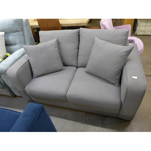 1462 - A grey upholstered two seater sofa