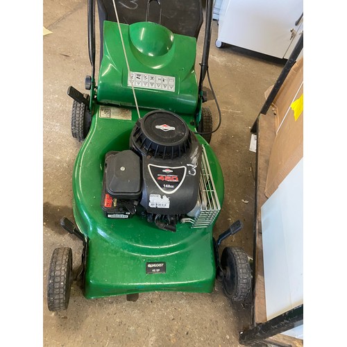 2434 - Qualcast 46 Series 148cc mower with Briggs and Stratton 450 engine and grass bag