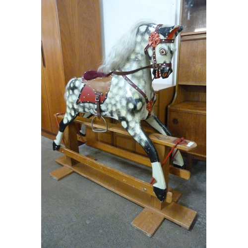 101 - A Victorian style dapple grey rocking horse
