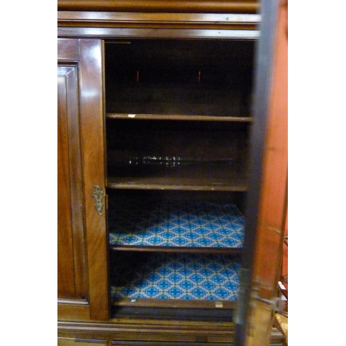108 - A George III mahogany housekeeper's cupboard