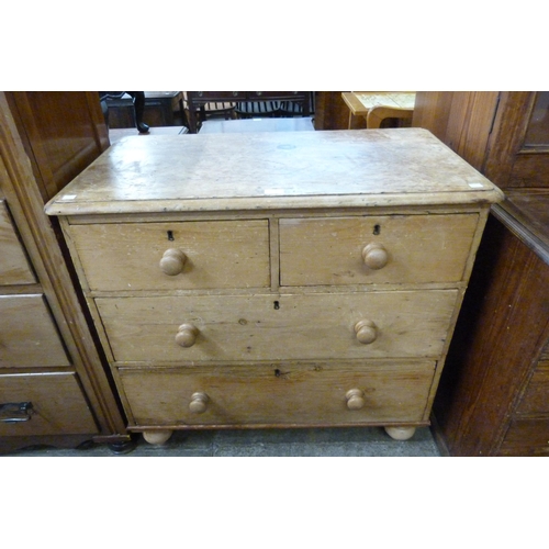 124 - A Victorian pine chest of drawers