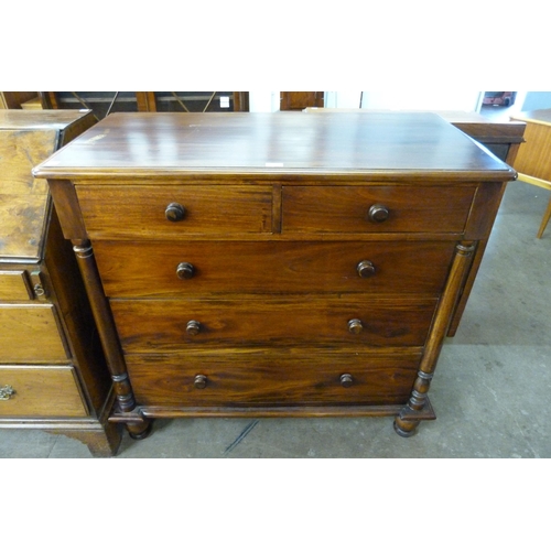 131 - A Victorian style mahogany chest of drawers