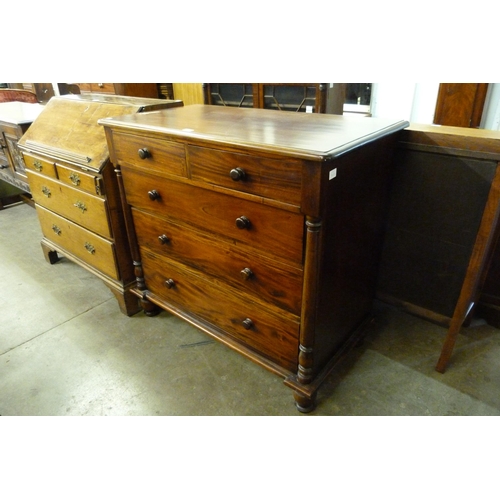131 - A Victorian style mahogany chest of drawers