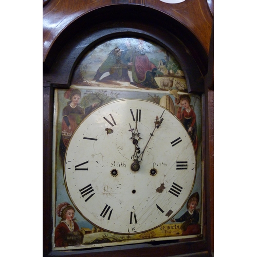 138 - A George III Scottish inlaid mahogany 8-day longcase clock