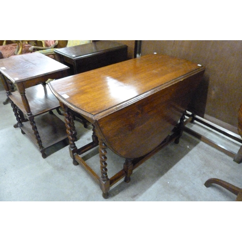 159 - An oak barleytwist gateleg table
