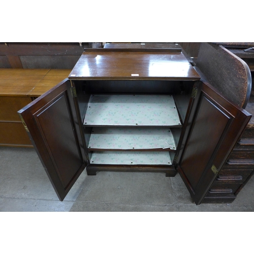 192 - An Edward VII inlaid mahogany fitted two door cupboard