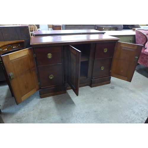 228 - A Victorian mahogany fitted sideboard