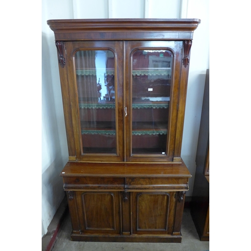 245 - A Victorian mahogany bookcase, a/f