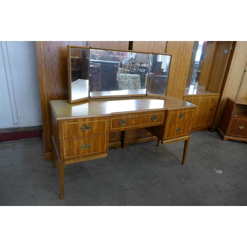 248 - An inlaid mahogany seven piece bedroom suite