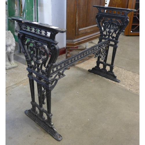 255 - A Victorian Aesthetic Movement cast iron table base