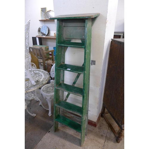 257 - A set of painted stepladders