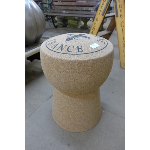 269 - A French Champagne cork shaped stool