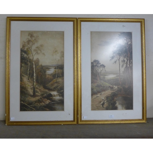 295 - A pair of rural landscape prints, framed