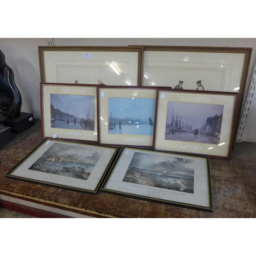 300 - Seven assorted prints, all framed