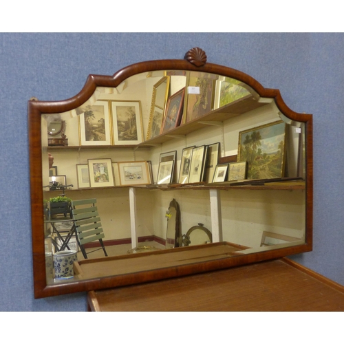 327 - A Queen Anne style walnut framed mirror