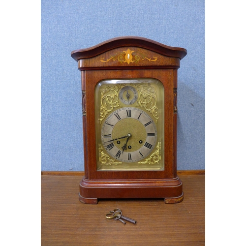 338 - A 19th Century German Gustav Becker inlaid mahogany bracket clock
