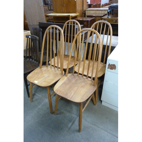68 - A set of four elm and beech chairs