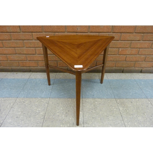 7 - A rare G-Plan 8015 model tola wood triangular coffee table