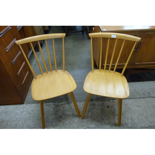 90 - A pair of Danish Farstrup beech chairs