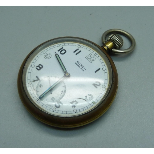 1000 - A Buren Grand Prix military pocket watch