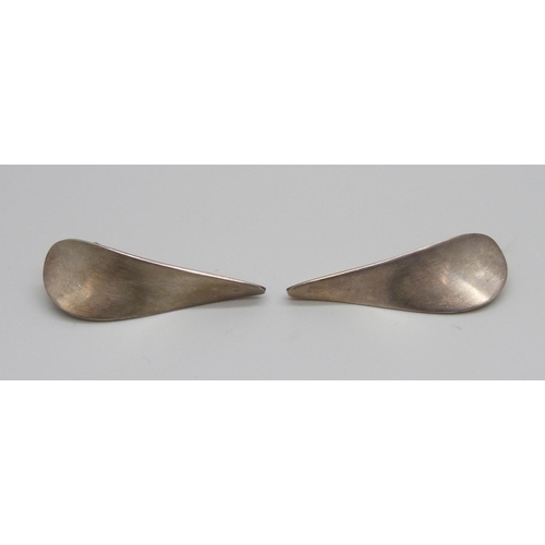 1050 - A pair of silver Georg Jensen earrings, 130