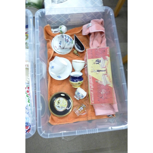 1185 - Assorted items; china, glassware, household items, etc. **PLEASE NOTE THIS LOT IS NOT ELIGIBLE FOR P... 