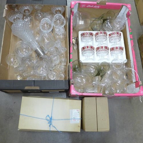 1198 - Two boxes of mixed glass **PLEASE NOTE THIS LOT IS NOT ELIGIBLE FOR POSTING AND PACKING**