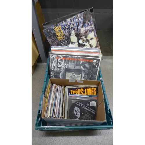 1213 - A box of LP records and 7