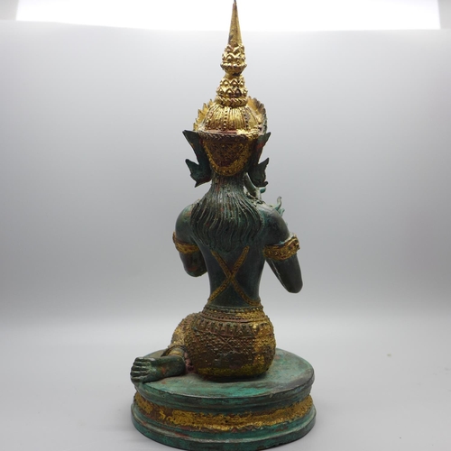 610 - A Thai bronze Krishna flute player figure, 25cm