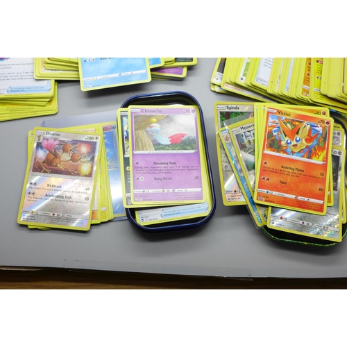 618 - Assorted Pokemon cards tins and cards