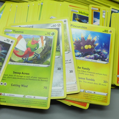 630 - Pokemon cards:- 150 Crown Zenith, 150 Silver Tempest and 30 Holos