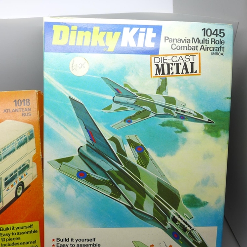 631 - Two Dinky Toys kits - Atlantean Bus and Panavia Multi Role Combat Aircraft