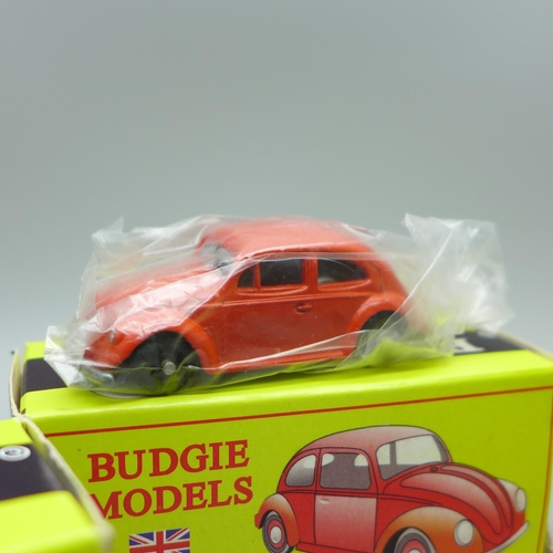 640 - Four Budgie model vehicles, (three modern editions), boxed