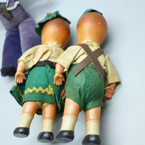 653 - An Empire Invicta sailor doll, girl and boy German dolls