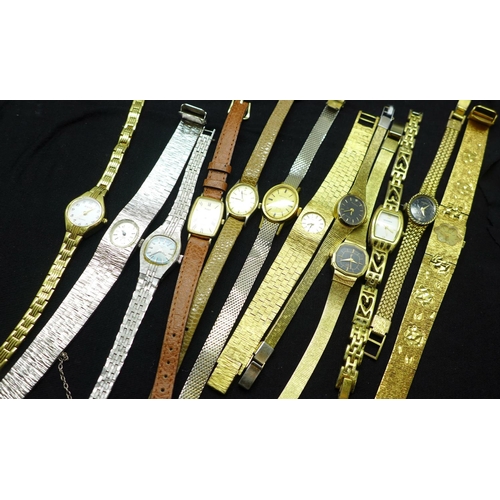 662 - A collection of lady's wristwatches