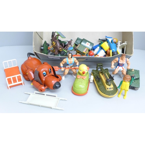 681 - A collection of plastic toys and figures