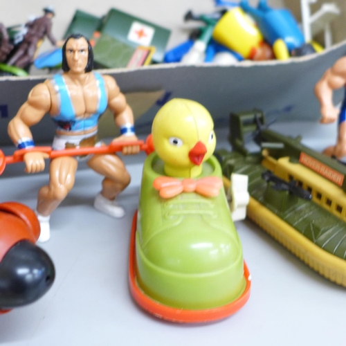 681 - A collection of plastic toys and figures