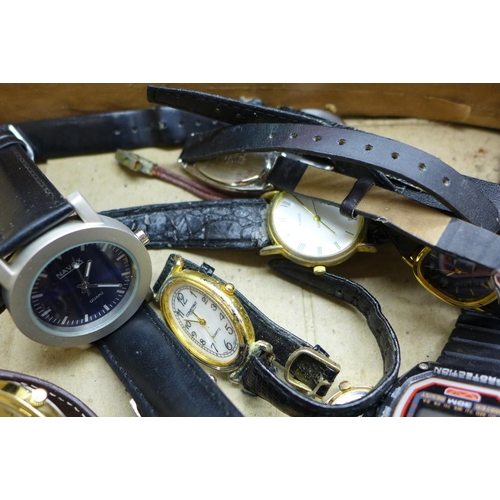 689 - A collection of wristwatches including six Sekonda, Citron, Limit, etc.
