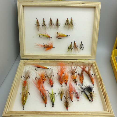 695 - A collection of fly fishing flies