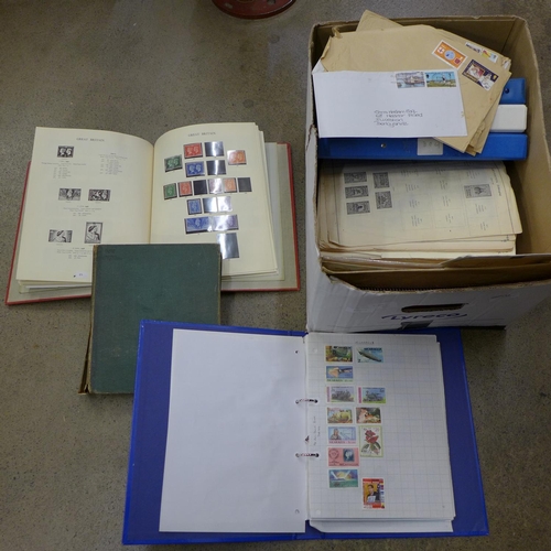 730 - Stamps:- box of stamps, covers, etc., loose and in albums