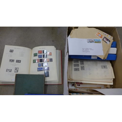 730 - Stamps:- box of stamps, covers, etc., loose and in albums